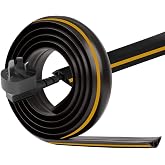 GreenTech Esnek Kablo Kanalı Zemin Tipi, Şeritli Siyah, 2 Metre, GT-KK08 | Kablo Gizleyici ve Koruyucu, Takılma &Ouml;nleyici, &Ccedil;ok