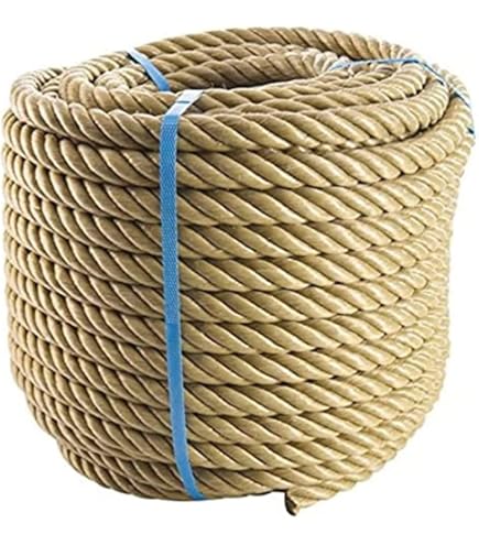 Corde Tressée En Chanvre Naturel – Diamètre 20mm – Vendue Au Mètre – Grosse Sparte