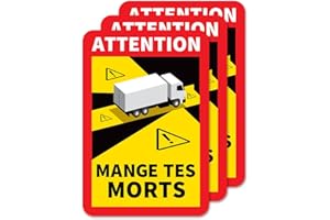STARMAKER Sticker Mange tes Morts autocollant humour parodie Angle morts non homologué décoratif Vinyle intérieur/extérieur waterproof (3pcs 5x8cm)