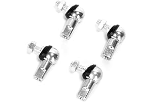 Ruimou 4pcs Rod End Ball Bearing Stud With Dust Plug (M8 x 1.25,Right Rotation) Angle Linkage Ball Joint Replacement for Car (M8,4pcs-RH)