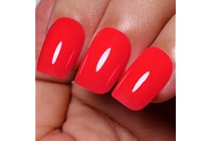 Ozzeal Neon UV Nagellack, 15ML Neon Rot UV Gel Nagellack Soak Off Led Frühling Sommer Gel Nail Polish Starter Maniküre Salon DIY Gel Nagellack Zu Hause Für Mädchen