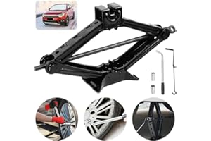 KHCY 2 Ton Scissor Jack,Rustproof Scissor Car Jack Floor Lift with Extendable Wheel Wrench & Speed Handle, Scissor Wind Up Jack Extend from 100MM to 390MM, Tyre Repair Tools Kit for Car Van