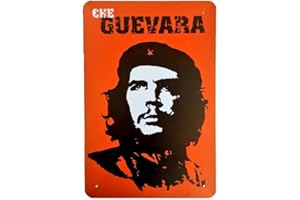 DiiliHiiri - Targa da parete in lamiera, stile vintage, per bar, pub, caffetteria Che Guevara