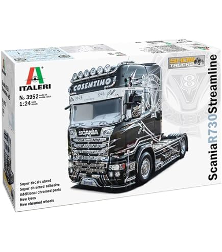 Italeri Maquette Semi-Citerne Topas 1/24 - Camion à Assembler - Modèle Plastique Pour Adultes Et Ados Dès 14 Ans