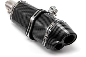 EVOMOSA Tubo Escape Moto 36mm 51mm Escape Universal Slip On Compatible con ATV Dirt Bike Street Bike Scooter (B)