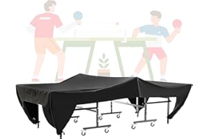 YOWMINA Housse Table de Ping Pong, Résistante à l'eau et Aux UV, Housse de Protection pour Table de Ping-Pong Imperméable et Respirante, Bache Table de Ping Pong exterieur, 280x153x73cm