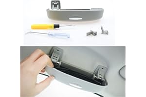 CDEFG Sonnenbrillenhalter Brillenetui Kompatibel mit Seat Leon 4 Cupra Formentor/Cupra Terramar 2020-2024 2025 Auto Brillenhalter Auto Glasses Case Holder Brillenetui Käfig Innenraum Zubehör (Grau)