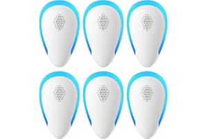 JAR HEADS Electronic Mouse Repeller(6 Pack), Ultrasonic Pest Repeller Plug in Bug Repellent for Indoor Pest Control for Mice, Mosquitoes, Spiders,Ants, Bugs