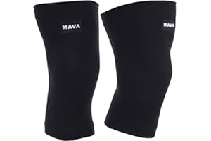 MAVA SPORTS Mava Knee Compression Sleeves Pair - Support for Running, Gym Workout, Weight Lifting