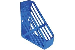 SMCO Magazine Rack Ideal for Magazines Catalogues A4 Blue