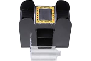 SORANDY Barajador de Cartas Automático Profesional Máquina Barajadora Eléctrica a Batería para 6 Barajas de Cartas para Familia, Juegos de Casino, Veintiuna, Juegos de Póquer y Cartas