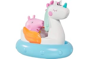 TOMY Toomies Peppa Pig Peppa's Unicorn Bath Float , Kids Toys for Water Play, Fun Accessories for Babies & Toddlers, Suitable for 18 Months, 2, 3 & 4 Year Olds, White