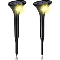 Solarlampe für Außen, Solarleuchten Garten Sehr Hell mit Bewegungsmelder [2 Stück], 2 Modi IP65 Wasserdicht Auto ein/aus…