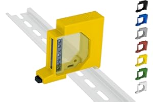 SHELLY HUTSCHIENENHALTER PW3D DIN Rail Mount / Adapter Single for Shelly RGBW2 DIN Rail Bracket (35 mm) (Yellow (Prime))