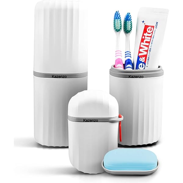 VITVITI White Modern Toothbrush Travel Case with Soap Case