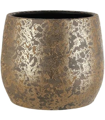Ter Steege Blumentopf Gelb-mehrfarbig – Keramik, D 23 Cm, H 20 Cm, Modernes Design