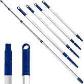 PAMEX Extendable Pole 5 m Pole with Professional Telescopic Handle Aluminium. Extendable Extension with Thread. Resistant to
