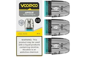 SURVIVAL BOYZ Voopoo Argus Pods Top Fill v2 (0.4 V2) - 3 Pack - Available in (0.4,0.7,1.0Ω), Compatible with Full Voopoo Argus Pod Kits Series - No Nicotine (0.4 V2)