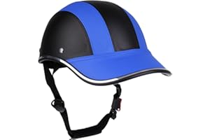MTTKTTBD Vélo Demi-Casque Casquette De Baseball Casque De Vélo À Dégagement Rapide Boucle Cap Casque ABS en Cuir Vélo Casque De Sécurité Adulte Hommes Et Femmes Jeunes Noir
