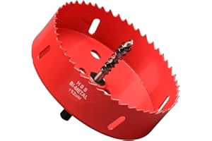 JEIYANGYAA 152 mm Bi-Metal Hole Saw with Arbor and Pilot Bit,HSS Bi-Metal & Heavy Duty Steel Design,Hole Cutter for Cutting Wood Metal,Stainless Steel,Cornhole Boards,Aluminum,Iron，DIY Projects