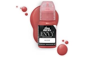 Tina Davies Professional Envy & Lust Lippenpigmente – Permanentes Lippen-Make-up – Farben heilen tongetreu – hohe Retention – Neid Nude, 15 ml Flasche