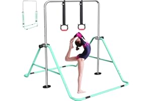 FBSPORT Gymnastikstange Kinder mit Verstellbarer Höhen und Turnen, Faltbarer Gymnastics Bars Turnreck Reckstange Outdoor Indoor, Erweiterbare Junior-Heimausrüstung Stangen für Kinderheimtraining