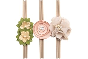 Jmitha Bébé Fille Bandeau Bandeau de fleur de chéri élastique serre-tête Photographie Belles Cheveux Accessoires (09)
