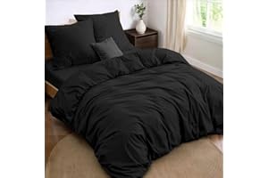 Dreamzie Parure de Lit 140x190 4 Pièces Housse de Couette 240x220 cm + Drap Housse 140x190 cm avec 2 taies d'oreillers 65x65 cm 240x220 Parure 100 Fils/cm² en Microfibre - Oeko-Tex