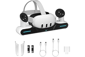 Maecker Station de Charge pour Quest 3 Station de Charge Chargeur magnétique pour Quest 3 Accessoires Support de Charge