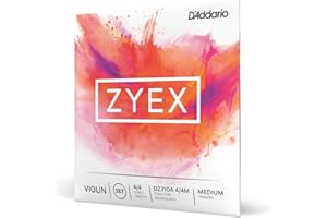 Set di corde D'Addario Zyex per violino con corda D in alluminio, scala 4/4, tensione media