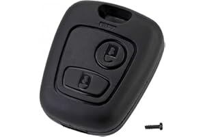 BARAC Carcasa de Llave del Coche Compatible con Peugeot 107 207 307 406 408 607 y Citroen C1 C2 C3 C4 C5 Xsara Picasso Berlingo, Sin Espadín, 2 Botones