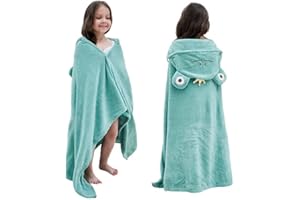 Fayscingo Baby Badetuch mit Kapuze Kinder Decke mit Kapuze für Kleinkinder Dickes Saugfähiges Großes Schwimmen Duschponcho Handtuch für Jungen Mädchen