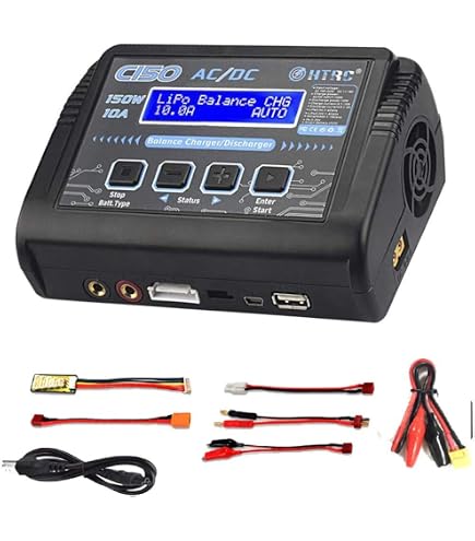 Chargeur RC OVONIC Mate1 100W 10A - Pour Batteries LiPo/LiIon/LiFe 2-6S - Intelligent Avec USB