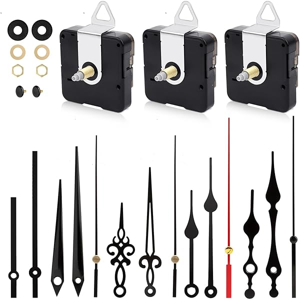 PULABO Meccanismo Orologio Da Parete Al Quarzo - Ricambio Per Orologi Fai Da Te, Nero