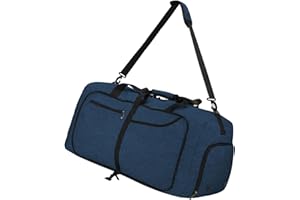 ‎NEWHEY NEWHEY Travel Bag Large 40L 65L 80L 100L 120L Foldable Travel Bags Lightweight Sports Bag for Men with Shoe Compartment for Weekender Men Women Duffel Bags Black