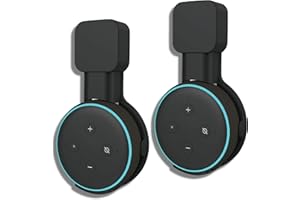 Sintron 2X Wall Mount Holder Black for Dᴏt 3, Smart Home Wall Mount Stand Hanger for Dᴏt 3rd Generation Speaker Holder Space Saving Accessories Without Messy Wires, Compatible with Google Mini