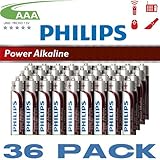 36 Pack of Philips AAA Cell LR03 MN2400 Alkaline Batteries Powerlife Extra Value Multipack