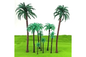 Knowing 25 Pezzi Modello di Palma, Modelli di Palme, Mini Decorazione della Palma, Modello Palme Plastica, Mini Palme Plastica, per Alberi Architettonici in Miniatura, Paesaggi Modello Architettonico