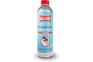 ‎BALLISTOL BALLISTOL 26710 Stichfrei Mückenschutz 500ml Flasche Anti-Insekten-Öl – 8h Schutz vor Bremsen, Fliegen, Zecken, Moskitos, Keine Farbe