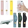 DELFINO Phone Grip Holder, Cell Phone Grip Strap Telescopic Phone Finger Strap Stand Universal Finger Kickstand for Most Tablets and Smartphones, 6 Colors, 6 Pieces