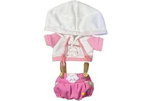 niannyyhouse Peluche da 20 cm con cappuccio, a forma di rana, cucciolo, agnello, pinguino, con cinturino, 20,3 cm, morbido peluche da vestire (A-3)