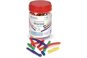 Learning Resources Gusanos par medir Measuring Worms (Juego de 72)