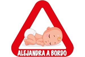 VINILOSBICI Pegatinas Bebé a Bordo Personalizadas (Alejandra)