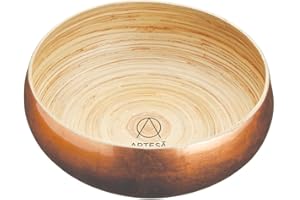 ARTESA Artesà, Bambusowa Miska, Lakier w Kolorze Miedzi, 26 cm