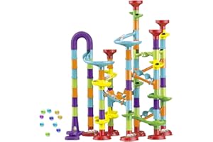 wgde toy Toys Gifts for 3-12 Year Old Boys Girls, Marble Run Sets for Kids Best Birthday Christmas Toys for 3 4 5 6 7 8 9 10 11 Year Old Boys Toddlers Marbles for Kids Top Present for 3-12 Year Olds