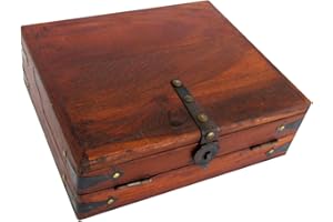 TG,LLC Treasure Gurus Holz-Schreibtisch, Antik, Tragbar, 26.8 cm x 22.9 cm x 8.9 cm