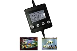 Nicoone Minuterie pour Aquarium - Programmable Numérique 24 Heures, Contrôleur d'Éclairage avec Minuteur