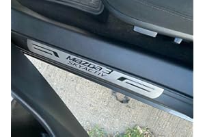 GZBFTDH Protection Seuils de porte voiture pièces Pour Mazda 3 2015-2022 Auto Accessoires Portière Pédales Protecteur En acier inoxydable Plastique Plaque