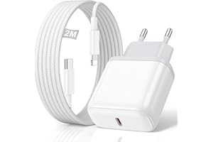 VNOOK Cargador iPhone 13 [Certificado MFi] 20W Cargador Carga Rapida y 2M USB C Cable, Compatible con iPhone 14/14 Pro/14 Pro Max/13 12 11 XS XS MAX XR X SE 8 Plus, iPad Rápido Pared Corrient Enchufe
