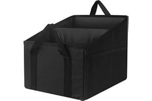 ACOMTUO Autositz Organizer, Auto Organizer Kinder, Auto Organizer Rücksitz, 31x25x25cm, Autoorganizer Kinder Rückbank mit Griffen und Mehreren Netztaschen für Spielzeug Bücher Snacks (M)